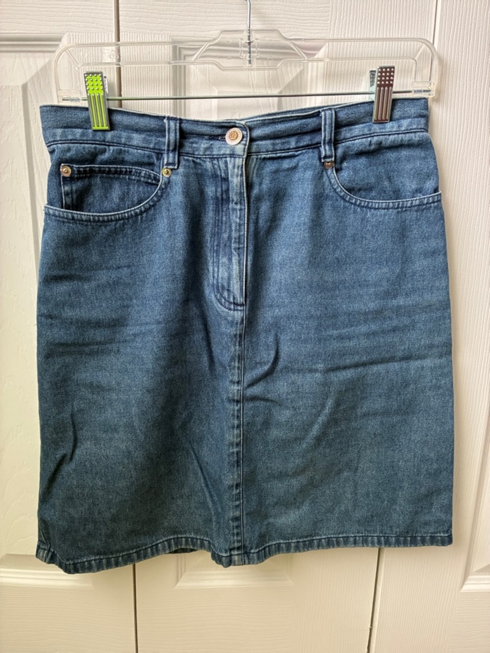 Ann Taylor Blue Denim Pencil Skirt